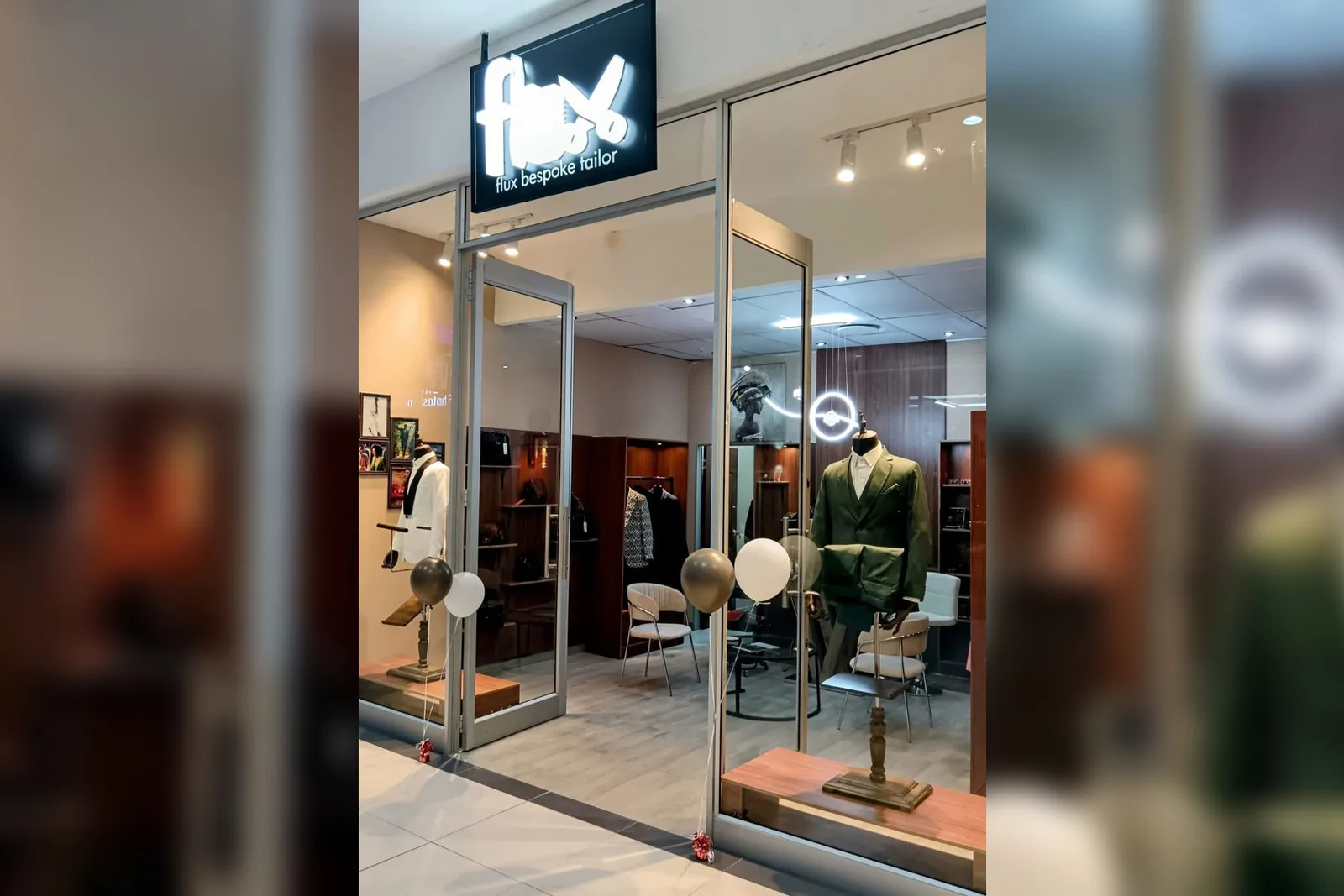 The Flux Bespoke Tailor shopfront at Alberton City, New Redruth, Alberton